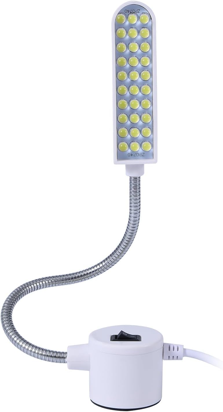 Weftnom 30 LED Sewing Machine Light, Portable Flexible Gooseneck Work Light with Magnetic Mount for Janome, Singer, Brother, Drill Presses, Desks, Crafts, Workbenches, and Lathes - Image 1